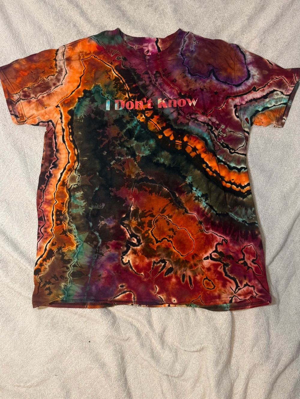 Hanes Tie-Dye Short Sleeve Tee - Orange, Purple, Green, Black